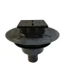 Bonde carrée pour receveur de douche, 105mm, sortie verticale Ø50mm, noir, Galedo Showerplate