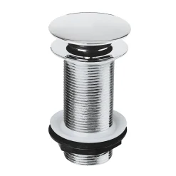 Bonde chromée quick-clac sans trop-plein 100mm pour vasque Flomasta