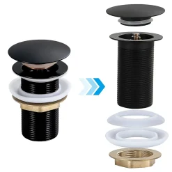 Bonde clic-clac - Push System - Coloris Noir mat