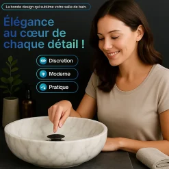 Bonde clic-clac - Push System - Coloris Noir mat