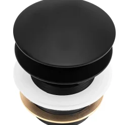Bonde De Baignoire Rea Klik-Klak 6Cm Black 7X7X8Cm