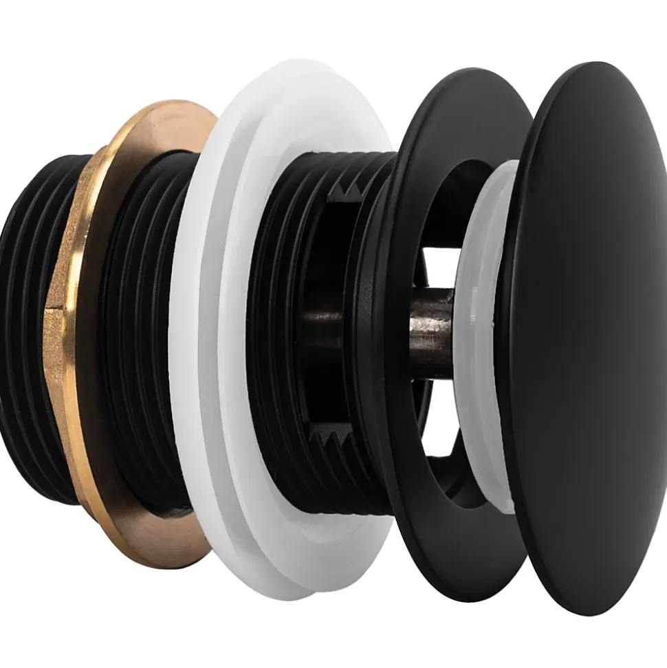 Bonde De Baignoire Rea Klik-Klak 6Cm Black 7X7X8Cm