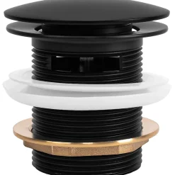 Bonde De Baignoire Rea Klik-Klak 6Cm Black 7X7X8Cm