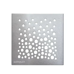 Bonde de douche à maçonner extraplate Wirquin EXPRESS'EAU MINI 115 x 115 mm