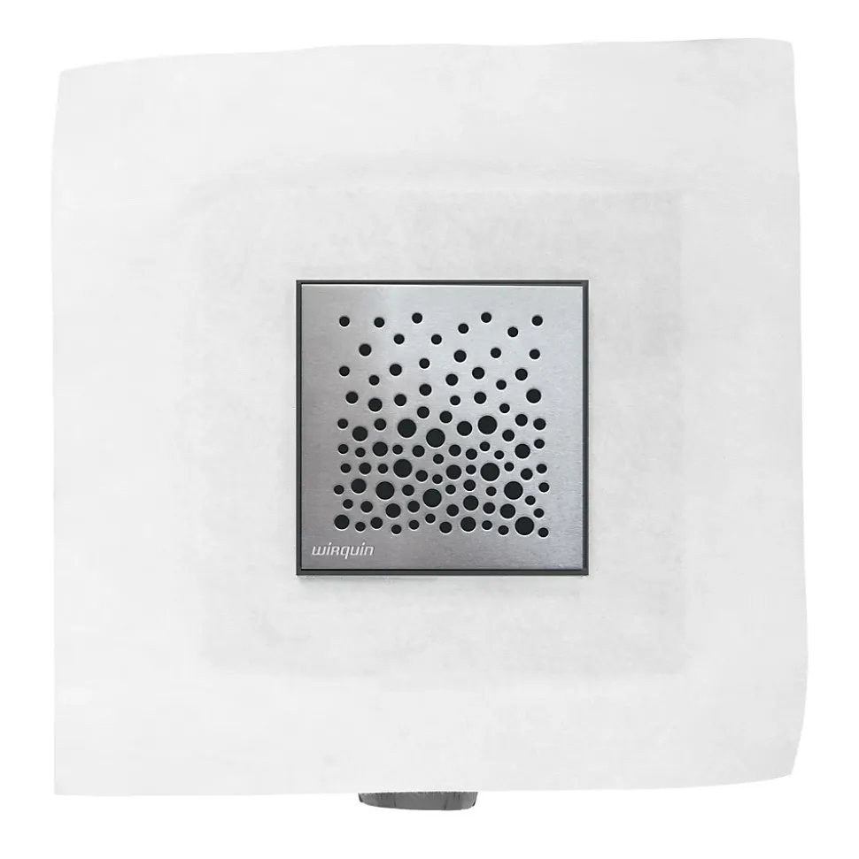 Bonde de douche à maçonner extraplate Wirquin EXPRESS'EAU MINI 115 x 115 mm
