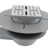 Bonde de douche centrale horizontale gris Galedo Showerplate