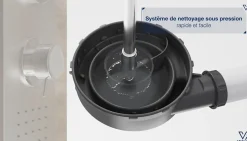 Bonde de douche extra plate Valentin Flush Ø90mm