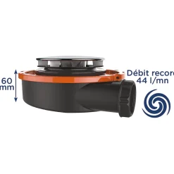Bonde de douche extra plate Valentin Flush Ø90mm