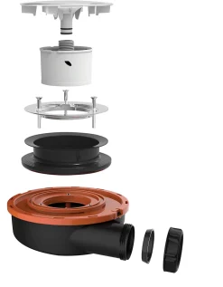 Bonde de douche extra plate Valentin Flush Ø90mm
