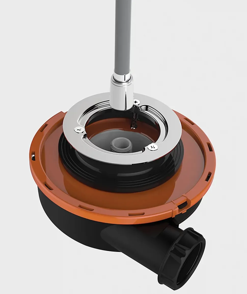Bonde de douche extra plate Valentin Flush Ø90mm