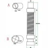 Bonde de douche extra plate avec diamètre 90 mm - installation facile, évacuation rapide - avec tuyau flexible