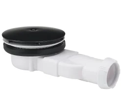 Bonde de douche extra-plate Wirquin Dôme noir