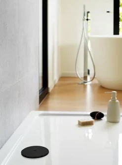 Bonde de douche Slim+ Ø118 mm noir Wirquin
