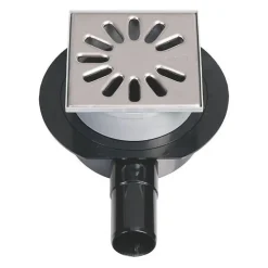 Bonde de douche sortie horizontale WEDI avec grille carrée