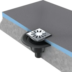 Bonde de douche sortie verticale WEDI avec grille carrée