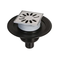 Bonde de douche sortie verticale WEDI avec grille carrée
