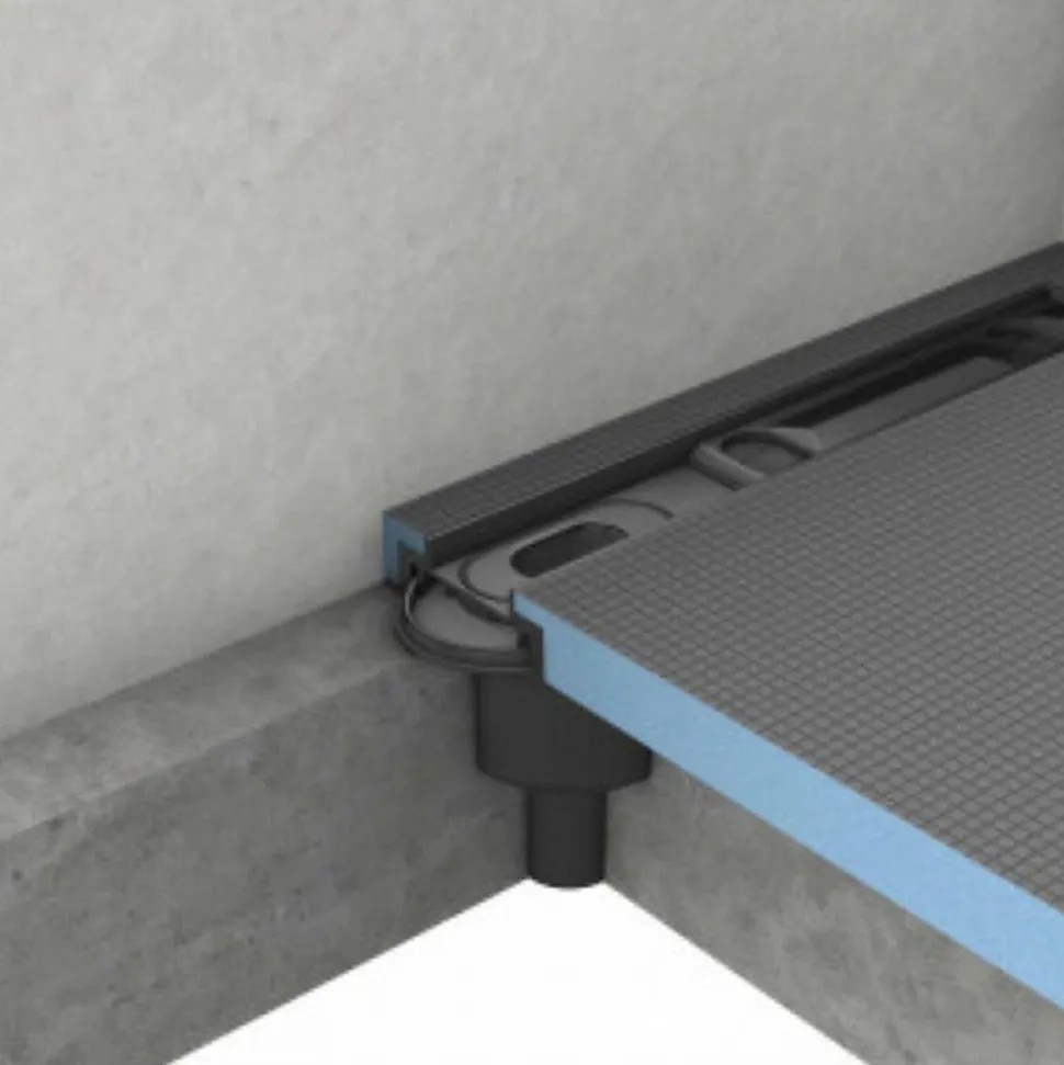 Bonde de douche sortie verticale WEDI pour écoulement linéaire