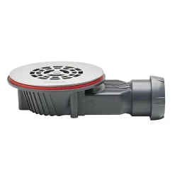 Bonde de douche Wirquin SLIM + ø40 mm grille plate inox brossé