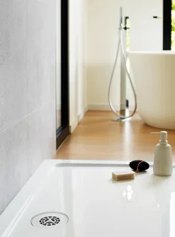 Bonde de douche Wirquin SLIM + ø40 mm grille plate inox brossé