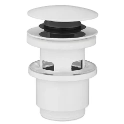 Bonde de lavabo ø 63 mm Rousseau avec clapet clic clac blanc avec trop plein