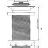 Bonde de lavabo ø 63 mm Rousseau avec clapet clic clac blanc sans trop plein