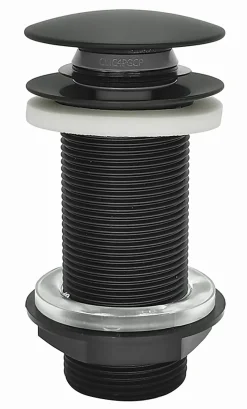 Bonde de lavabo ø 66 mm Rousseau avec clapet clic clac ou fixe noir