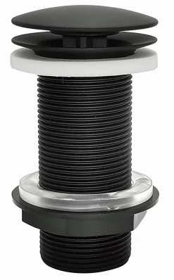 Bonde de lavabo à écoulement libre Ø 60 mm laiton Rousseau noir