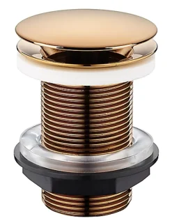 Bonde de lavabo à écoulement libre Ø 66 mm laiton Rousseau rose gold