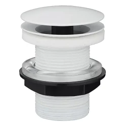 Bonde de lavabo à écoulement libre Ø 66 mm laiton Rousseau blanc