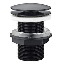 Bonde de lavabo à écoulement libre Ø 63 mm laiton Rousseau noir