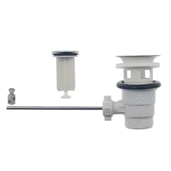 Bonde de Lavabo - Rousseau - Clapet sans tirette - Certifié NF - ABS blanc - 50 mm