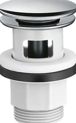 Bonde de lavabo chromée push-open Hansgrohe