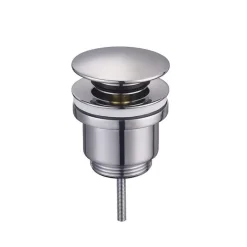 Bonde de lavabo clic-clac universelle - Laiton chromé