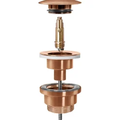 Bonde De Lavabo Universel Rea Clic-Clac Brush Copper