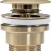 Bonde De Lavabo Universel Rea Clic-Clac Brush Gold