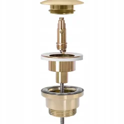 Bonde De Lavabo Universel Rea Clic-Clac Brush Gold