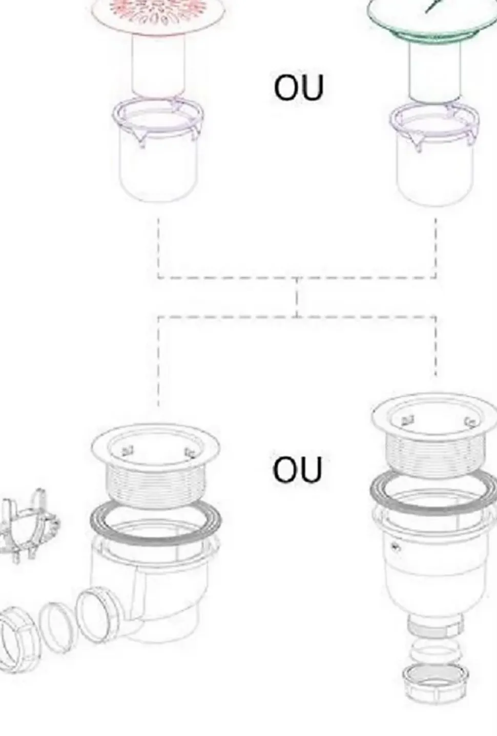 Bonde de receveur de douche sortie verticale NICOLL 90 mm avec capot en ABS Chromé