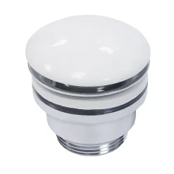 Bonde lavabo clic-clac 3 coloris pour vasques Sanycces Blanc brillant
