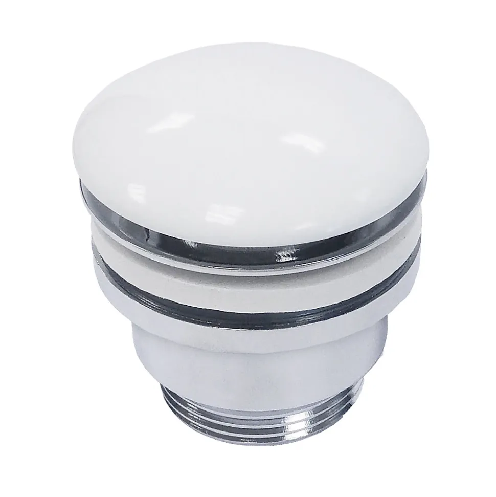 Bonde lavabo clic-clac 3 coloris pour vasques Sanycces Blanc brillant