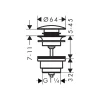 Bonde lavabo Push-open HANSGROHE aspect doré poli