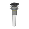 Bonde Pop-up en laiton pour lavabo évier et vasque, sans trop plein - couleur Acier inox - 6,6cm