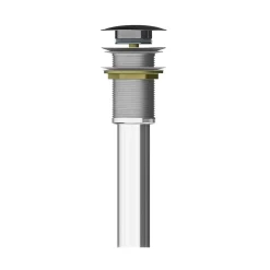 Bonde Pop-up en laiton pour lavabo évier et vasque, sans trop plein - couleur Acier inox - 6,6cm