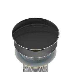 Bonde Pop-up en laiton pour lavabo évier et vasque, sans trop plein - couleur Acier inox - 6,6cm