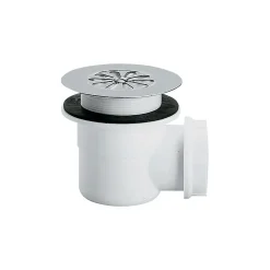 Bonde siphoïde PVC à grille Pour receveur avec orifice diam : 90 mm - Sortie : horizontale