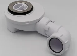 Bonde siphon diam. 50 mm extraplate universelle à évacuation horizontale pour receveur de douche, sortie en 40 mm