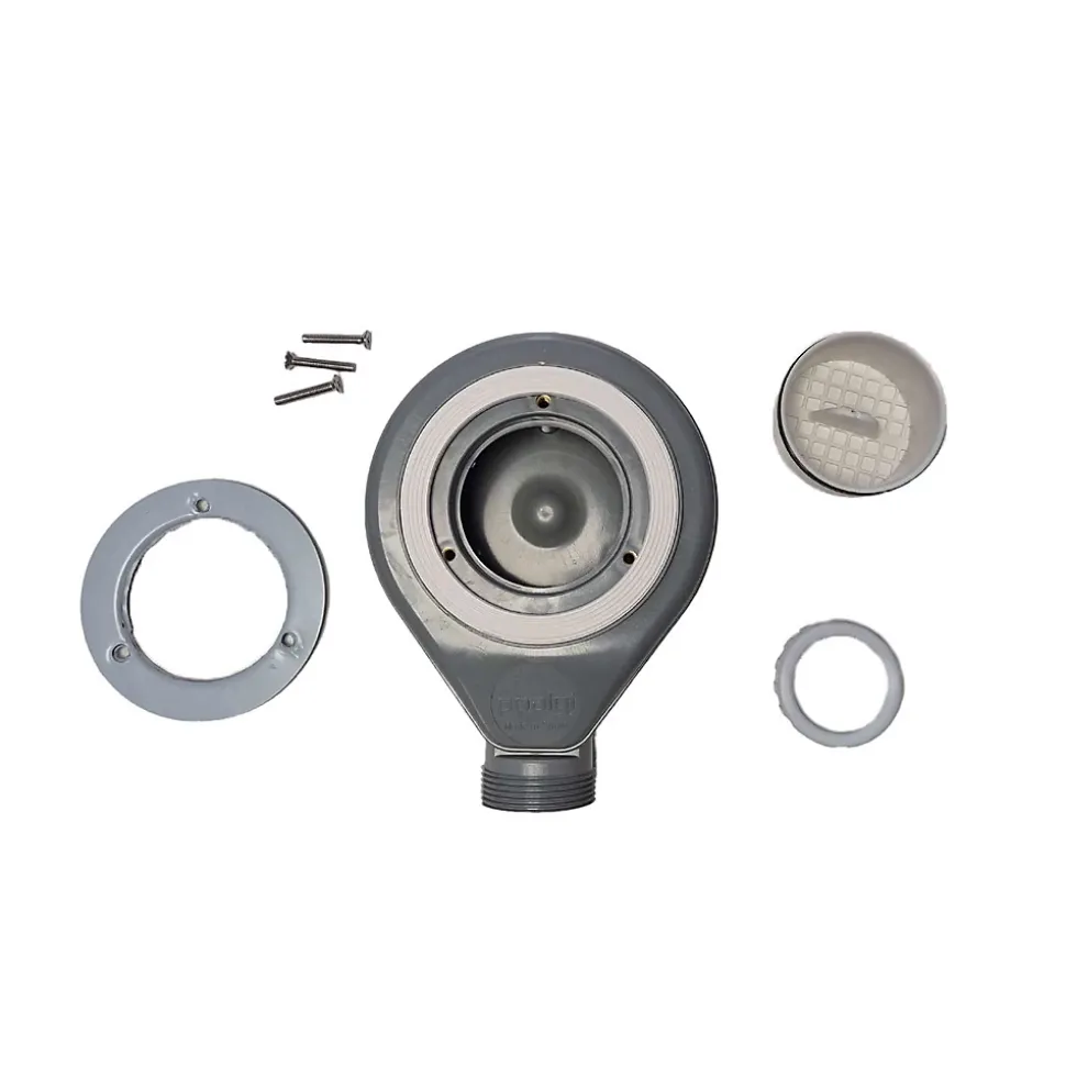 Bonde siphon diam. 90 mm extraplate universelle à évacuation horizontale pour receveur de douche, sortie en 40 mm
