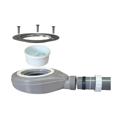 Bonde siphon diam. 90 mm extraplate universelle à évacuation horizontale pour receveur de douche, sortie en 40 mm