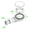 Bonde Siphon extra-plat avec tuyau flexible - Diamètre 90 mm - Siphon de douche - Installation facile et gain de place