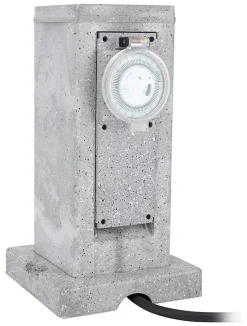 Borne de jardin extérieure Zenitech 2 prises + programmateur 5 m