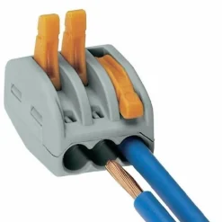 Borne de raccordement à levier 3 entrées avec serre câble (Pack de 20) - SILAMP